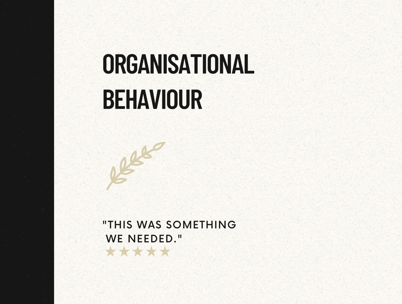 Organisational Behaviour